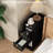 Narrow End Table (Set of 2), Slim Side Table with 2 Fluted Drawers & Storage Nightstand Arched Design-470706040-470705926