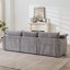 Canapé en lin de 98,5 po de style contemporain avec coussins pour le salon-110376678