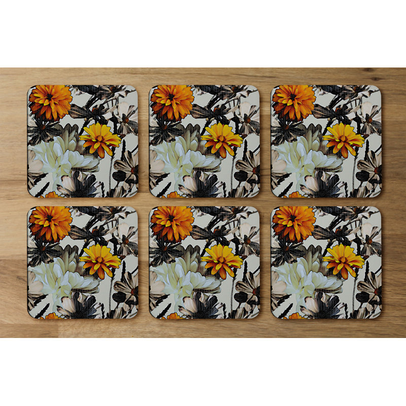 Square 6 Piece Coaster Set