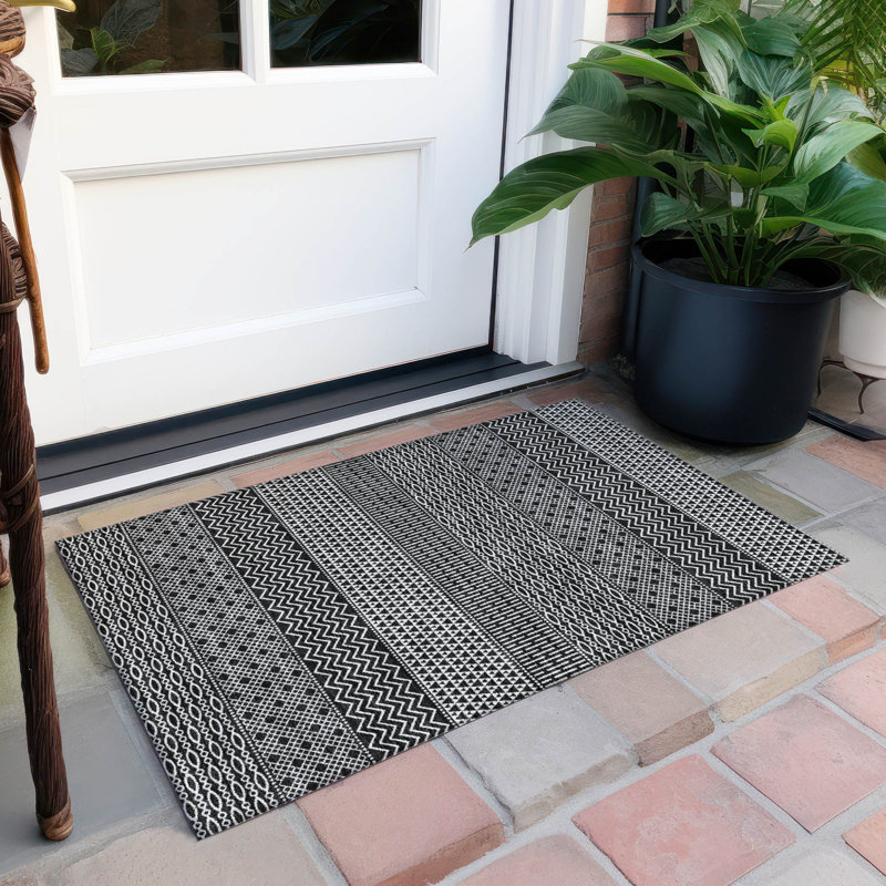 Tisdell Area Rug with Non-Slip Backing, Rectangle 1'8" x 2'6"