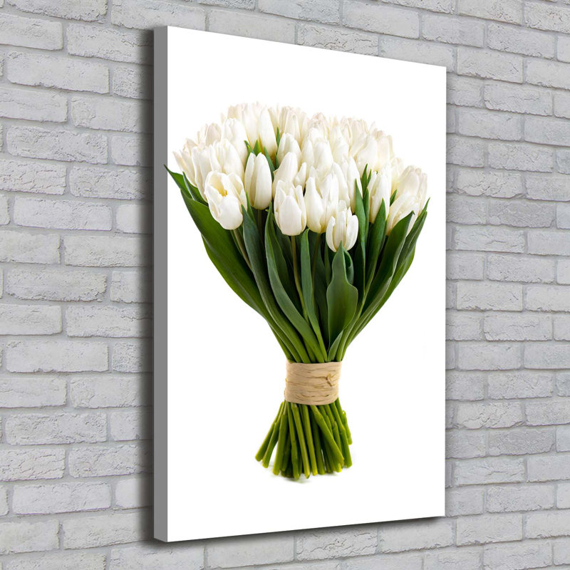 White Tulips - Wrapped Canvas Print
