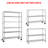 Grey 46'' W Height Adjustable Shelving Unit with Wheels-453324929