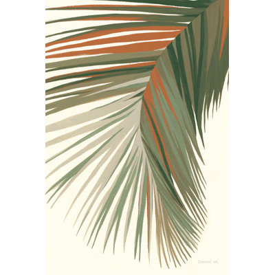 Retro Big Leaf II 1 Piece Wrapped Canvas Wall Art