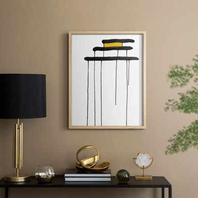 Golden Waterfall II Framed Print - Solid Wood