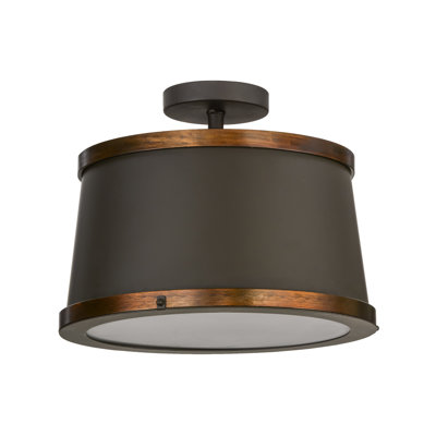 Plafonnier semi-encastré cylindrique simple à 4 lumières 18 po Gawlik