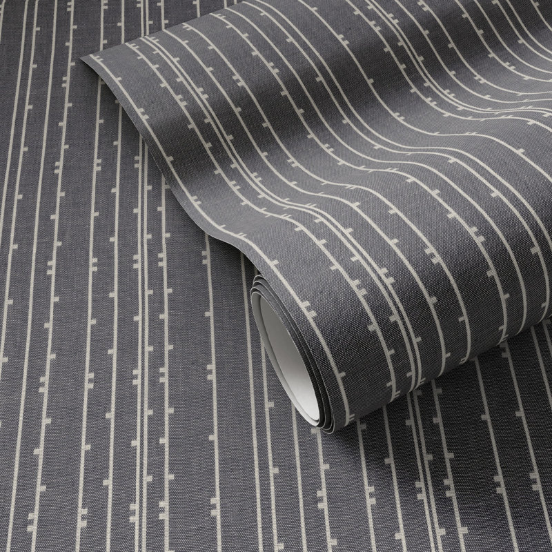 Papier peint Genevi par FH Art Studio, Gris anthracite