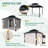 12 Ft. W x 10 Ft. D Metal Gazebo with 4-sided zippered nettings and light beige curtains