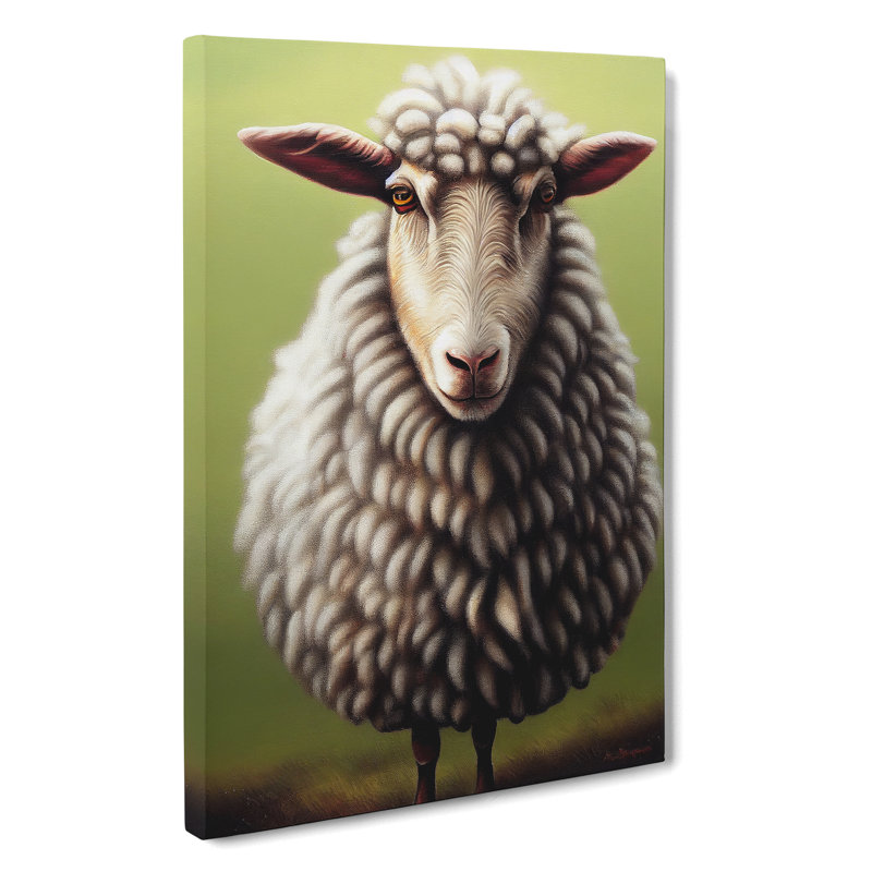 Sheep In The Field - Wrapped Canvas, 60cm H x 40cm W x 3cm D