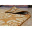 Tapis rectangulaires modernes en coton noué à la main à motif de damas doux brun et ivoire modernes et élégants-951375643
