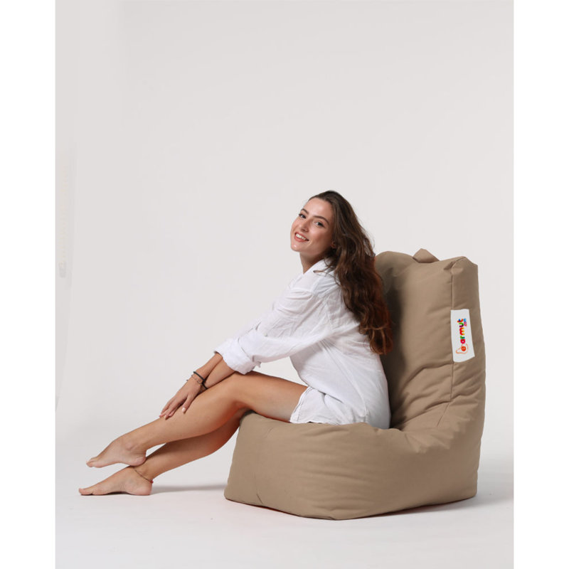 Petit fauteuil à billes, Polyester à 100 % de couleur vison