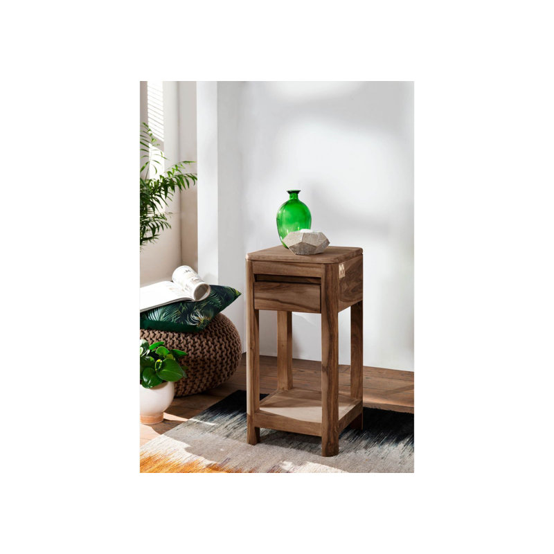Toronto Solid Wood End Table, Smoked Cherry