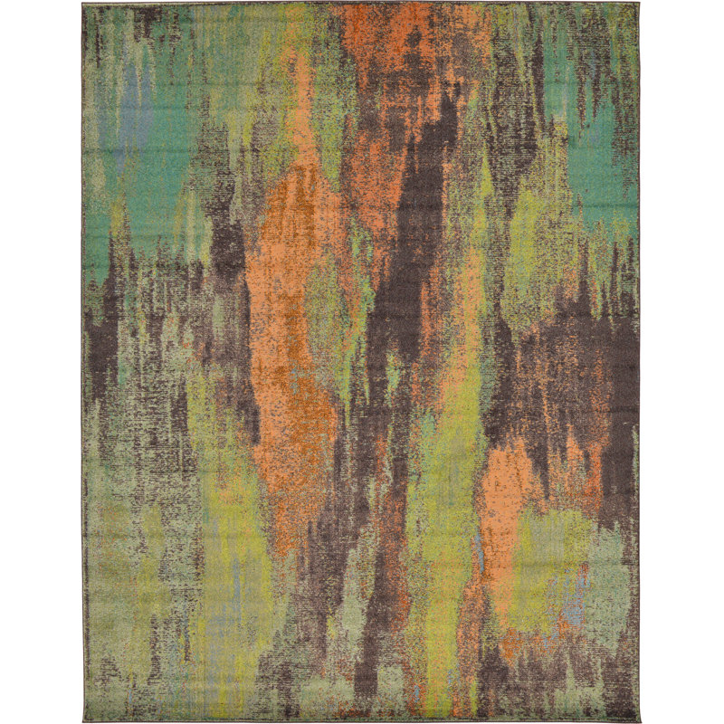 Rizer Washable Abstract Indoor Rug, Rectangle 9' x 12'2"