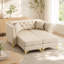 Canapé modulaire en similicuir Chesterfield Riner avec capitonnage à boutons et garniture en métal, 2 sièges-1092816565