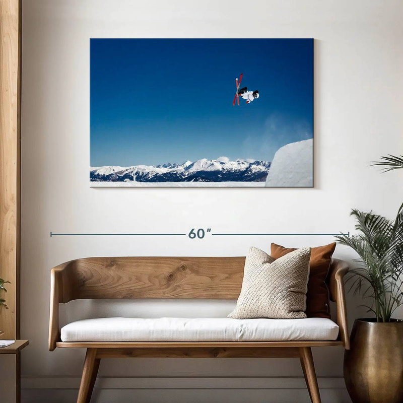 Saut à ski acrobatique, H 30 po x l 45 po