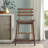 Hartz Solid Wood Counter Stools – Set of 2 Upholstered Fabric Seat & Open Back, Mid‑Century Modern-1692401145