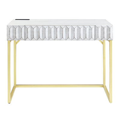 Bureau d'écriture avec prise de courant en métal l 42 "x H 30,5" Livengood
