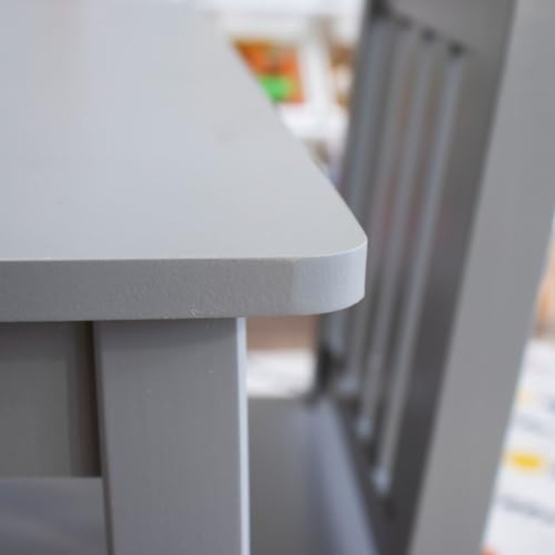 Ensemble de table et de chaises en bois pour enfants et 2 chaises carrées pour enfants et enfants