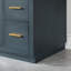 Ensemble de meuble-lavabo simple 36 po avec comptoir en pierre d'ingénierie blanche sans miroir Gazsi-2068286633
