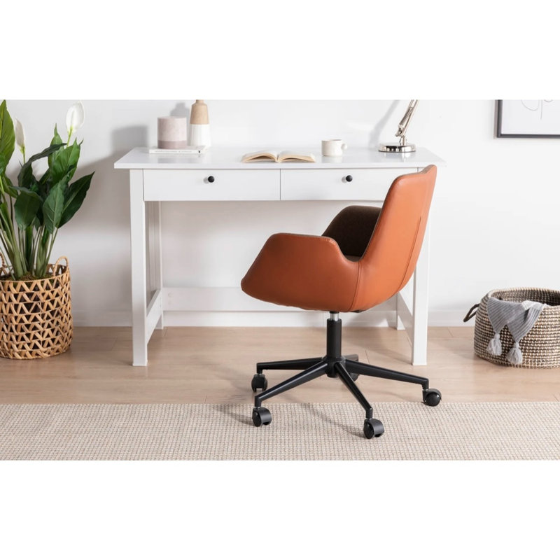 Brayden Studio Cashay Foam Padding Office Chair, Orange
