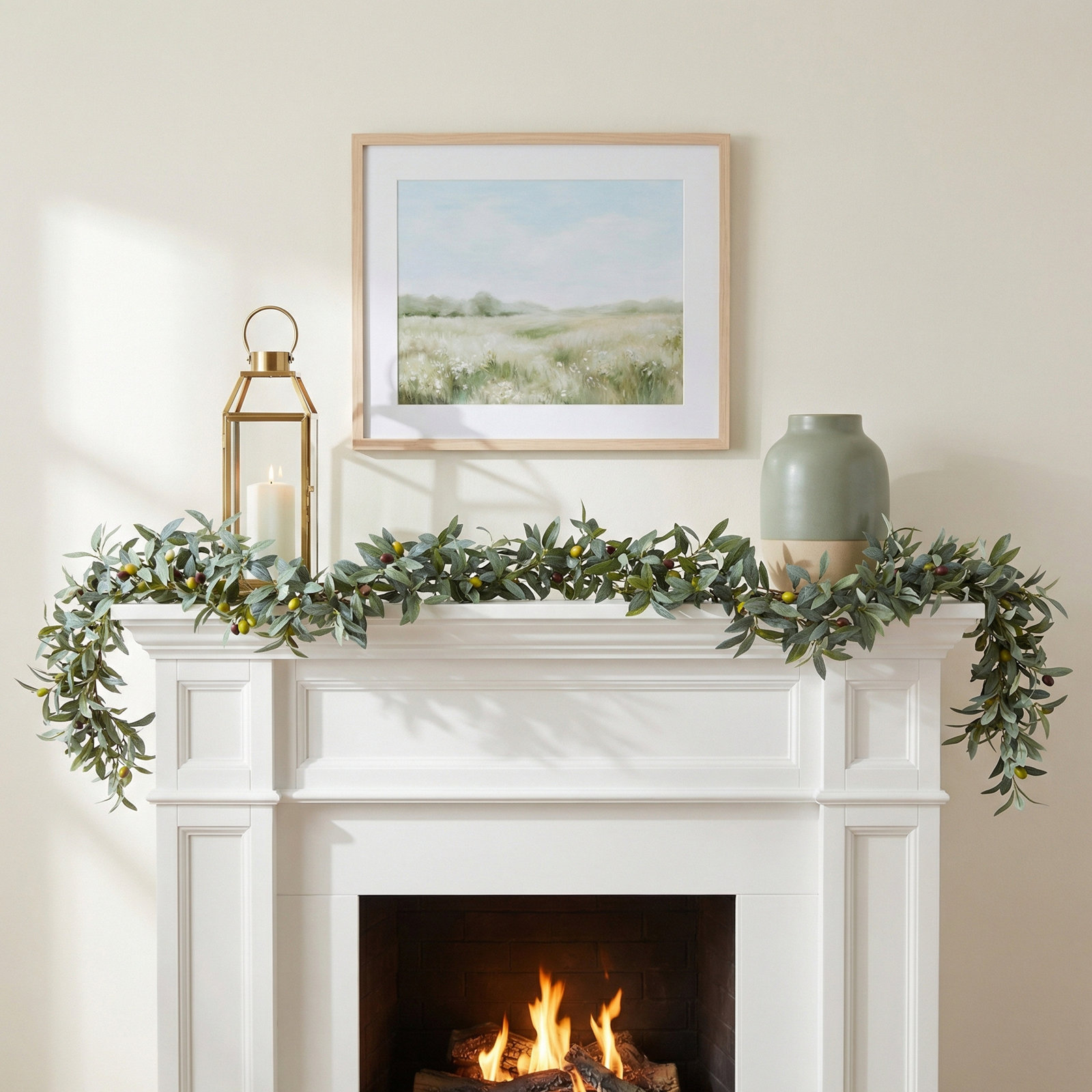 6'' in. Faux Olive Garland