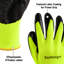 Gants de travail en nylon enduit avec poignée, poignet tricoté pour la maison et le jardin, paquet multiple unisexe, 8 paires (moyen, vert)-116731096