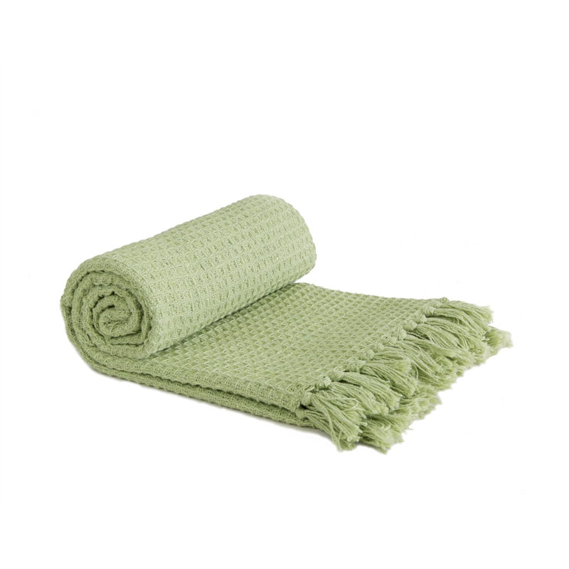 Vitela Throw Blanket, Ochre, Small Single (2'6)