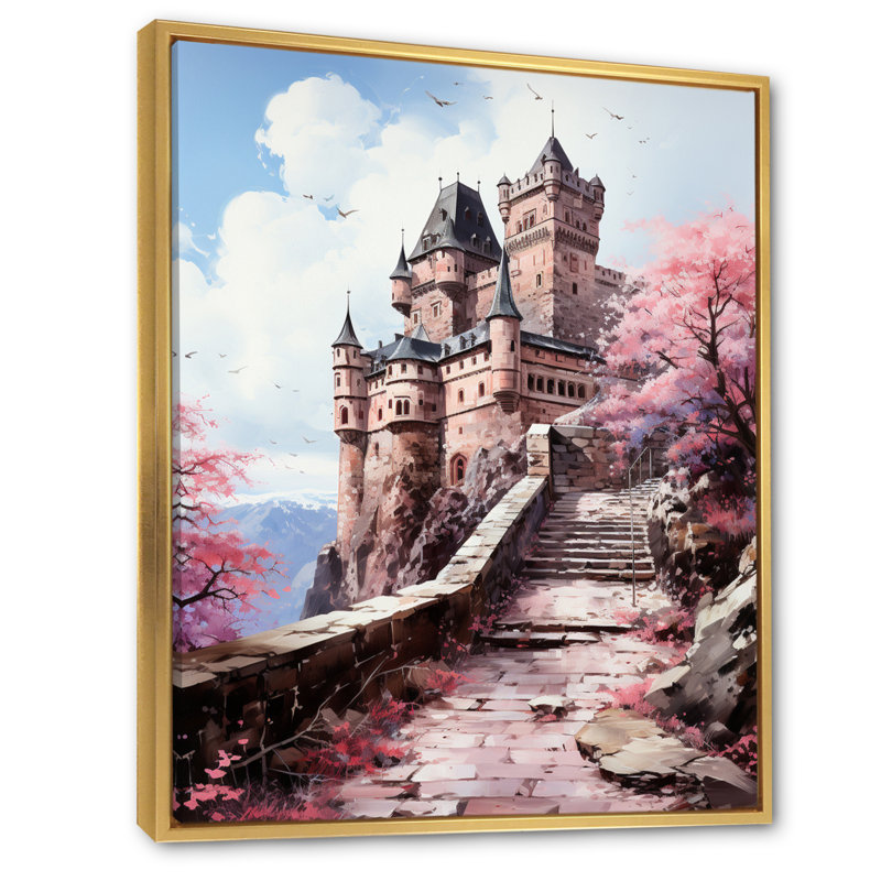Vevat, Allemagne, château de Heidelberg, H 32 po x l 24 po x P 1 po, Cadre flottant doré