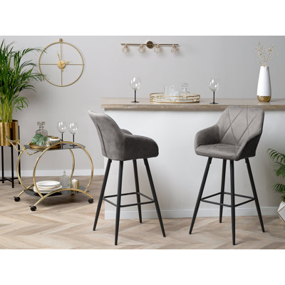 Maxman Upholstered Counter Stool with Metal Frame