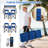 Double Beach Chair with Adjustable Canopy Oversized Folding Camping Chair Navy-1200060631