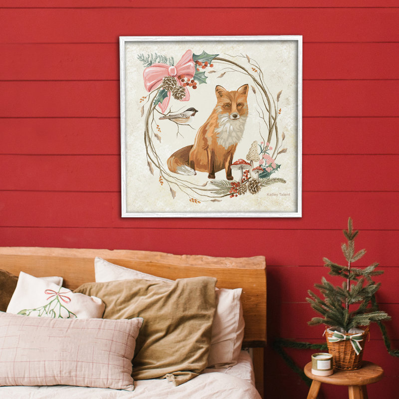 Couronne de bois rustique, giclée encadrée, design par Kelley Talent, H 24 po x l 24 po