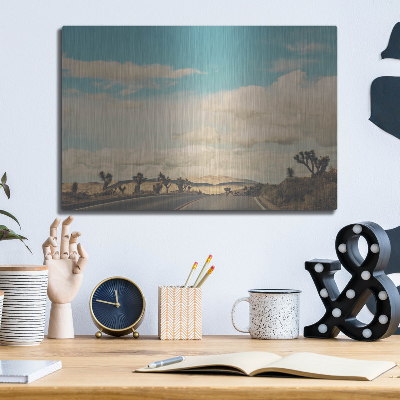 Union Rustic «Weekend Drive» par Myan Soffia, art mural en métal, H 12 po x l 16 po