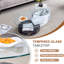 Luxurious 35.4" Glass Top Round Nesting Coffee Table with 3-Tier Storage Shelves-400160479