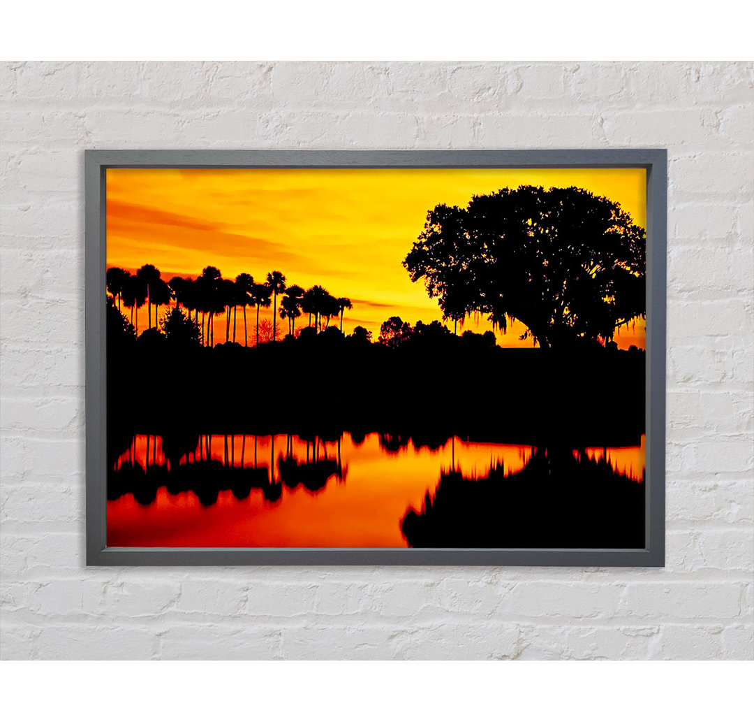 Beautiful Orange River Reflections - Einzelne Bilderrahmen Kunstdrucke auf Leinwand