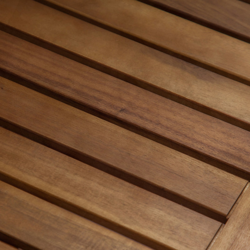 Banc industriel en bois d'acacia et en métal