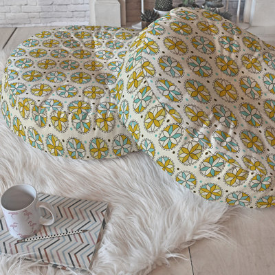 Coussin de plancher rond cartwheel Spence