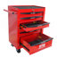 Armoire à outils en métal avec 6 tiroirs, armoire à outils à 6 tiroirs de 20 po avec glissières à roulement à billes, organisateur de boîte à outils en acier - rouge et noir-280139754