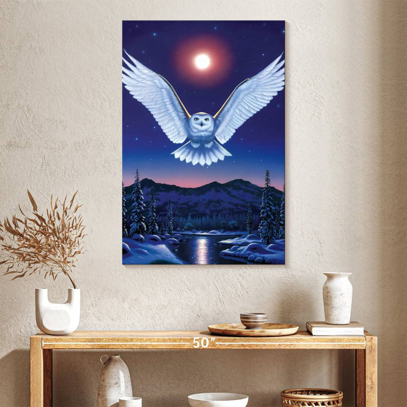 Brampt Moonlit Night Owl, 39" H x 26" W