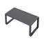 Canapé pour trois personnes + table basse rectangulaire, coussins brun clair
