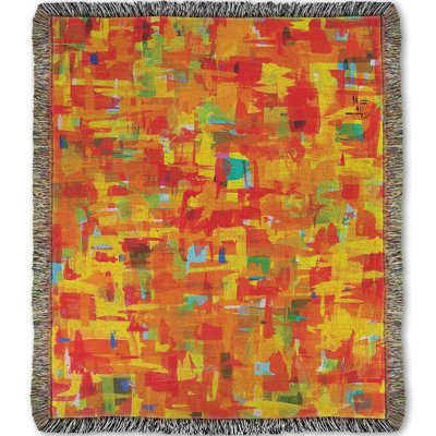 Woven Throw Blanket, Citrus by Jeff Boutin