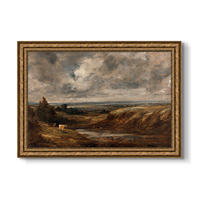 Hampstead Heath, 1825-John Constable-Custom Framed Canvas