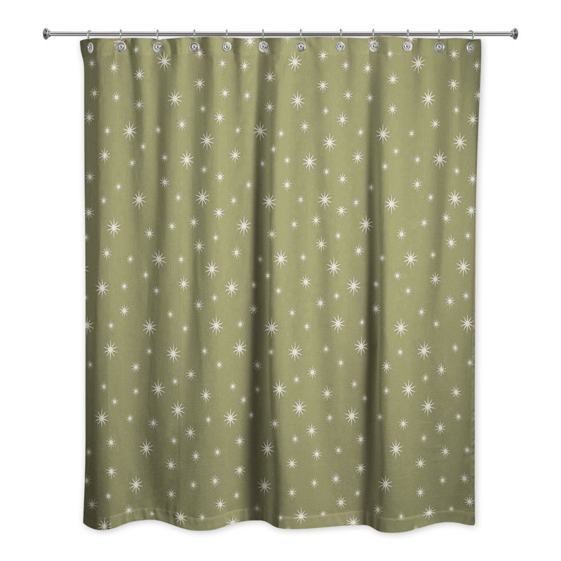 Rideau de douche simple Hosia, Vert