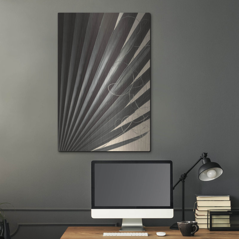 Art mural en métal Luxe Fan Art, H 36 po x l 24 po