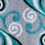 Tapis intérieur à motif abstrait tourbillonnant Aarley-Ray-330410260