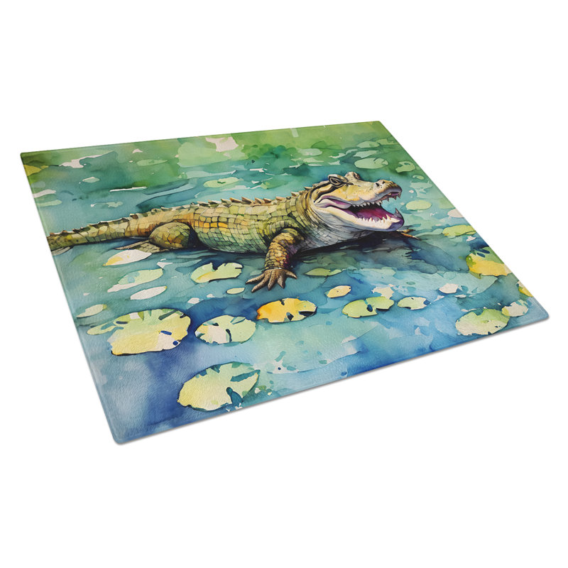 Alligator Glass Cutting Board Large