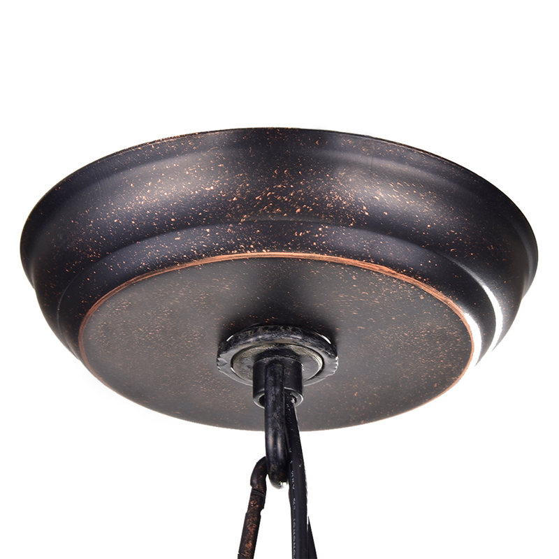 Lustre spectaculaire à 5 lumières Sheridan, Cuivre antique