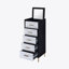 Armoire à bijoux noire et argentée à 4 tiroirs avec plateau relevable-783984225