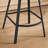 Absalom Modern Industrial Swivel Upholstered 25.6'' Linen Counter Stool with Metal Frame-505018660-484732096