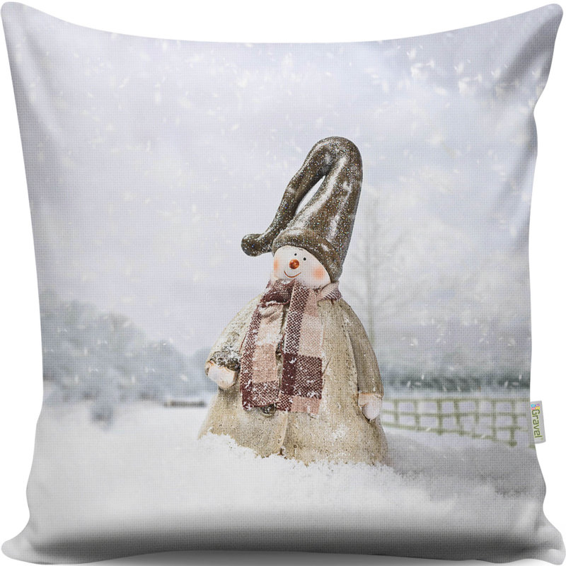 Coussin lavable de qualité supérieure, 17,0 x 17,0 pouces, 50% coton / 50% polyester, rembourrage en silicone, fermeture à glissière dissimulée | Doux, confortable et repassable | Parfait pour la décoration intérieure, le salon et la chambre à cou