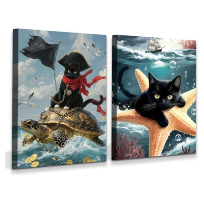 2 Piece Wrapped Canvas Wall Art