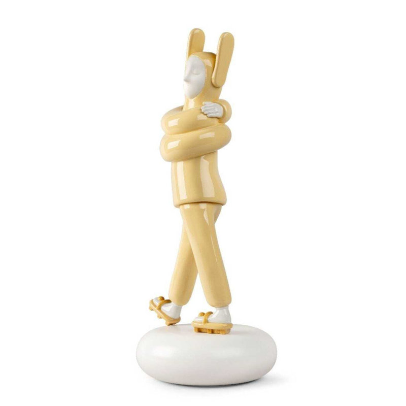 Statue de divertissement fabriquée à la main, Jaune